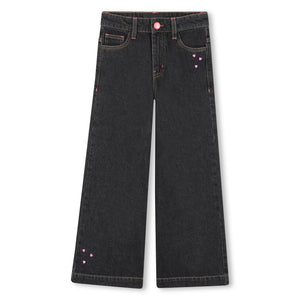 Billieblush - Black Denim Wide Leg Jeans