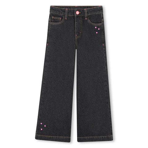 Billieblush - Black Denim Wide Leg Jeans