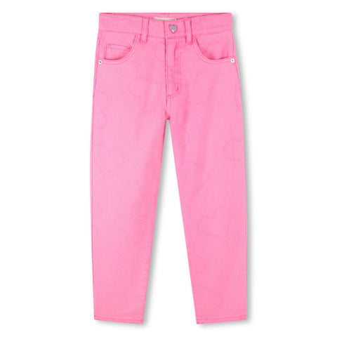 Billieblush - Pink Denim with Heart Stitching Details