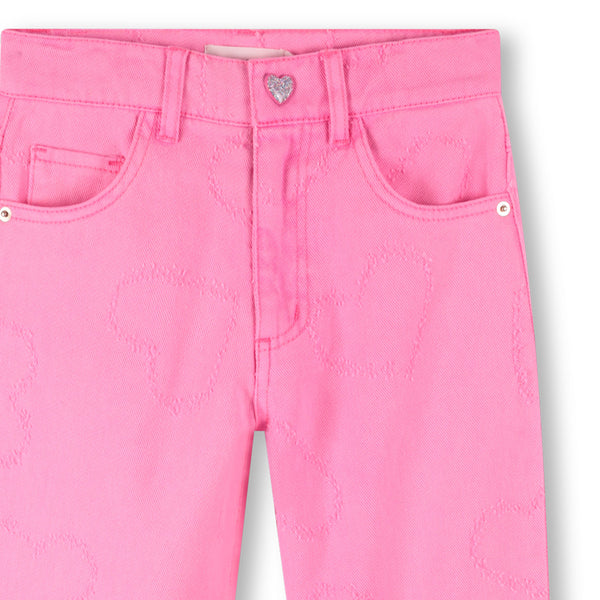 Billieblush - Pink Denim with Heart Stitching Details
