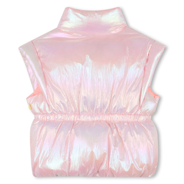 Billieblush - Girls Pale Pink Iridescent Puffer Vest