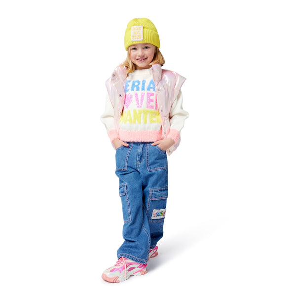Billieblush - Girls Pale Pink Iridescent Puffer Vest