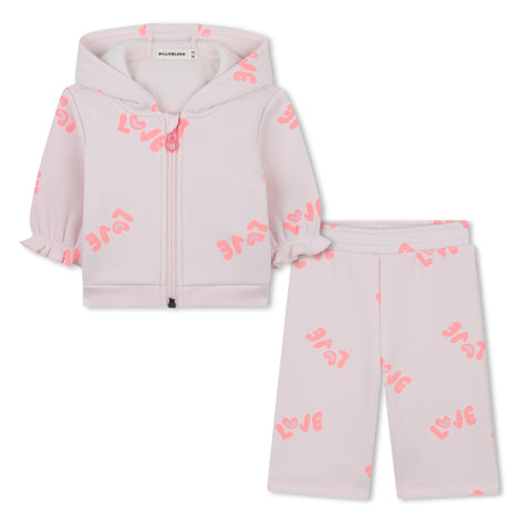 Billieblush - Baby Girls Pink Love Print Sweatsuit