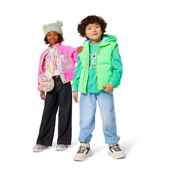 Billieblush - Girls Pink Fleece Jacket with Sequined Pocket