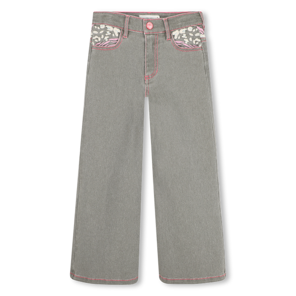 Billieblush - Embroidered Wide Leg Twill Pants - Forest Green