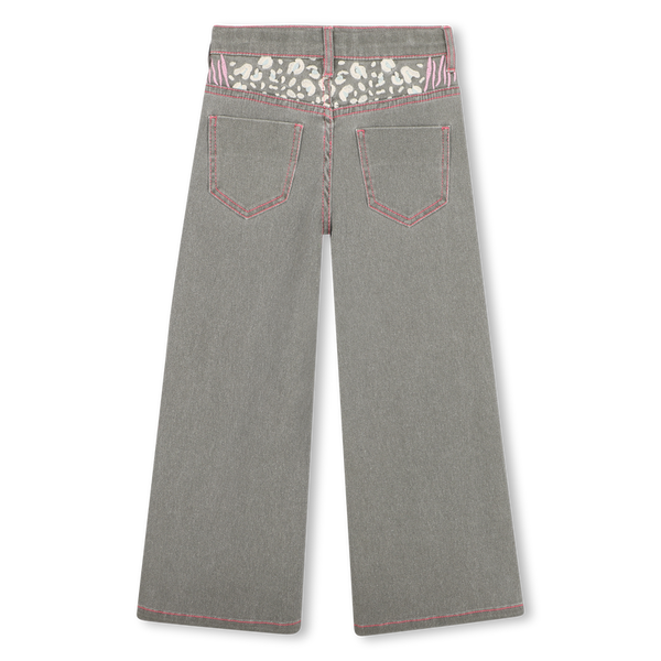 Billieblush - Embroidered Wide Leg Twill Pants - Forest Green