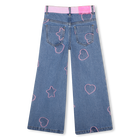 Billieblush - Girls Wide Leg Star Denim Pants