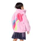 Billieblush - Pink Fleece Coat with Shooting Heart Design