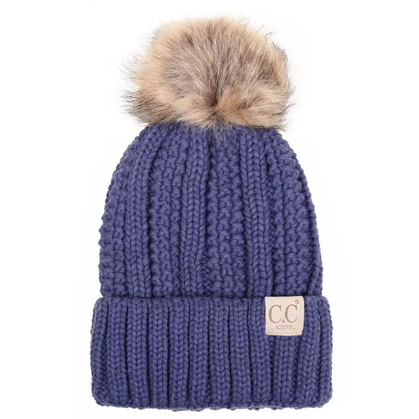 Cc Kids Solid Color Lined Beanie