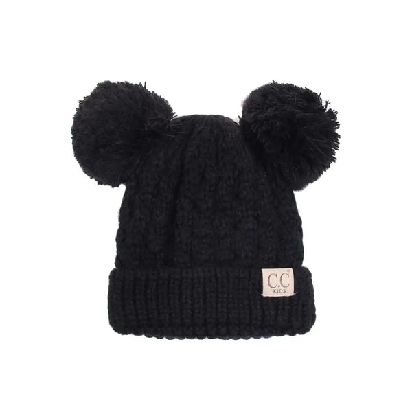 C.C Kids Double Pom Pom Beanie