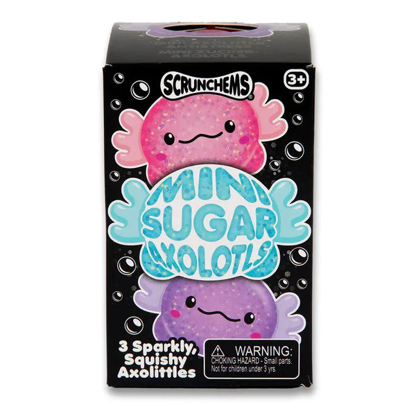 Scrunchems® Mini Sugar Axolotls Squishy Fidget Toy (3pc)