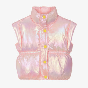 Billieblush - Girls Pale Pink Iridescent Puffer Vest