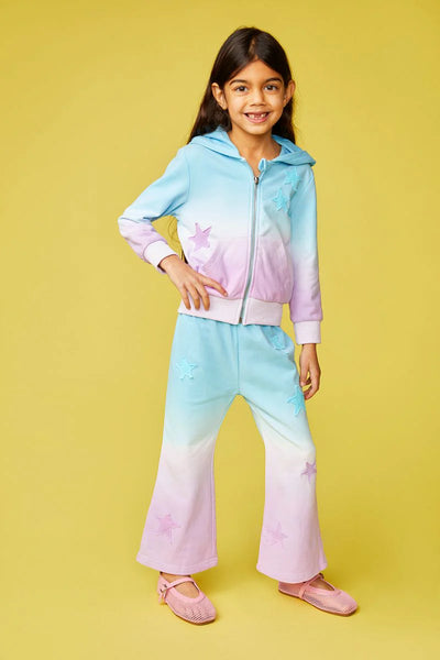 Mini Dreamers - Brynn Ombre Stars Zip Up Hoodie And Sweatpants Set