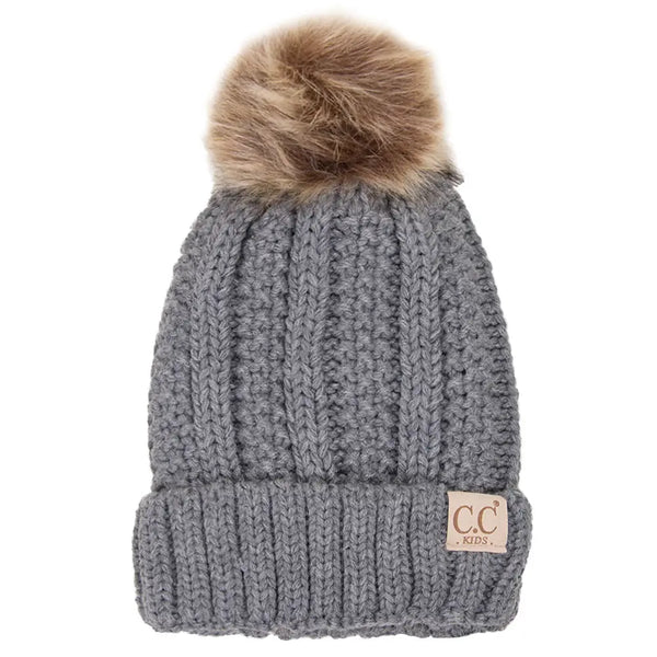 Cc Kids Solid Color Lined Beanie