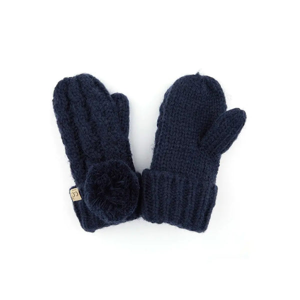C.C Kids Pom Kids Glove with Fuzzy Lining