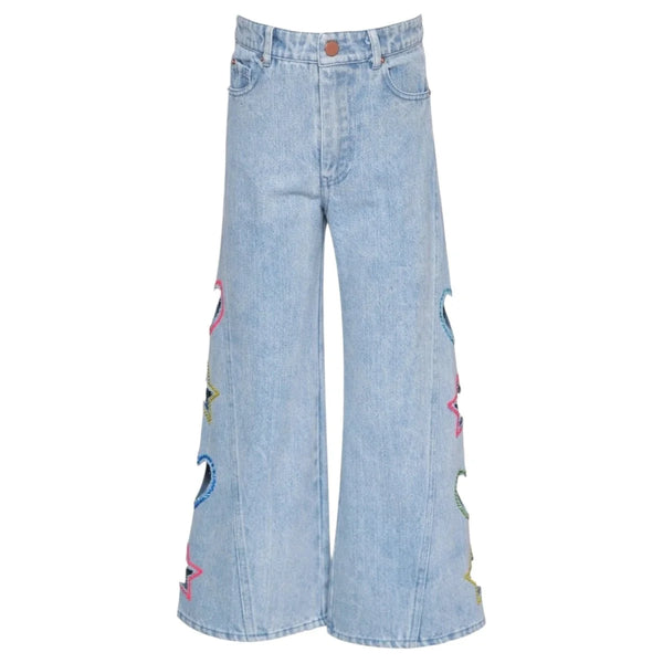 Hannah Banana - Cut Out Wide Leg Jeans