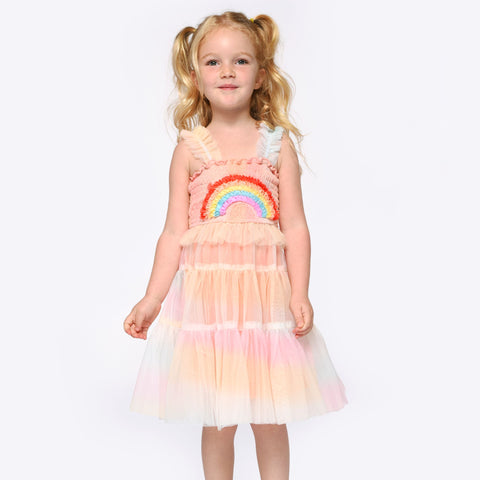 Baby Sara - Rainbow Tulle Tiered Dress