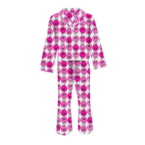 Tweenstyle by Stoopher - Pink Drippy Smiles Silky Loungewear Set