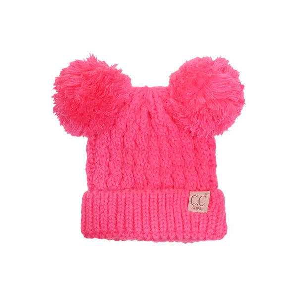 C.C Kids Double Pom Pom Beanie
