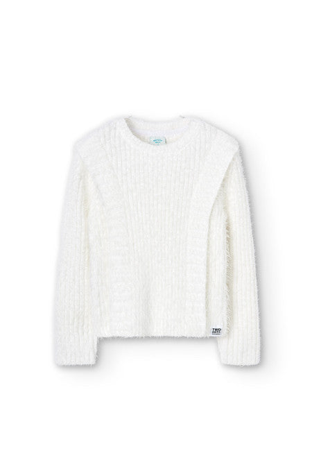 Boboli - White Fuzzy Sweater