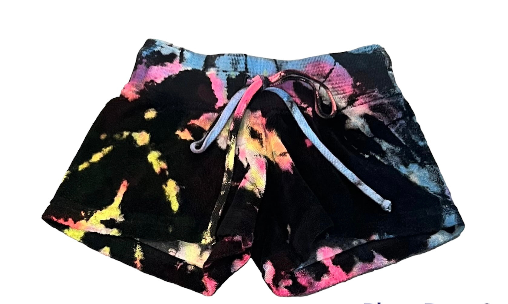 Hard Tail - Kids Black/Multicolor Tie Dye Terry Shorts