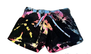 Hard Tail - Kids Black/Multicolor Tie Dye Terry Shorts