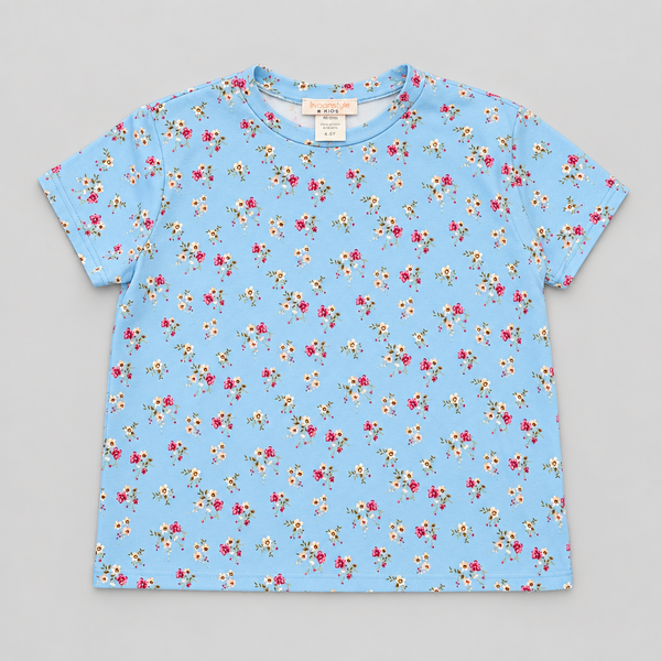 Tweenstyle - Denim Floral Boxy Tee