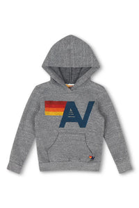 Aviator Nation Kids - Logo Pullover Hoodie -Heather Grey