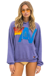 Aviator Nation - LOGO STITCH PULLOVER RELAXED HOODIE - LAVENDER