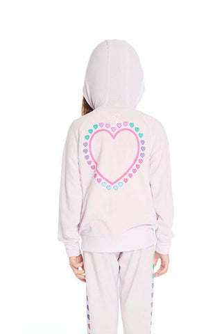Chaser Kids - Love Hearts Zip Up Hoodie
