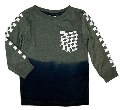 Mish - Ombre Check Pocket Tee