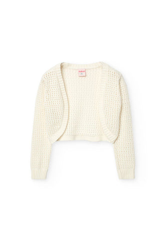 Boboli - Open Knit Cardigan - Cream