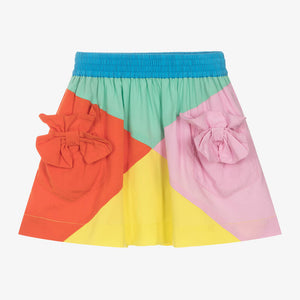 Stella McCartney - Colorblock Skirt with Bow Details