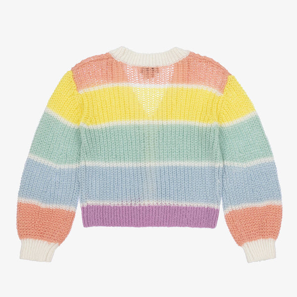 Stella McCartney Kids - Girls Pastel Rainbow Stripe Cardigan