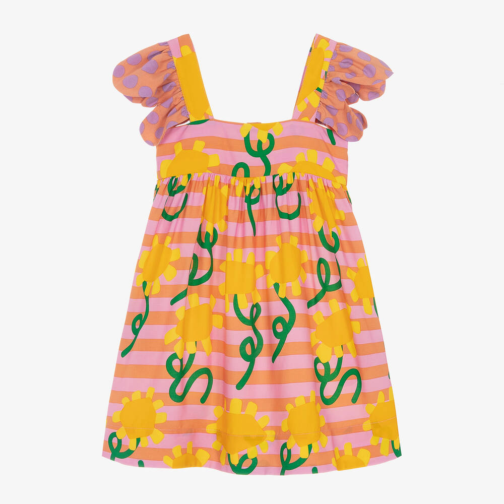 Stella McCartney - Sleeveless Sunflowers Striped Dress