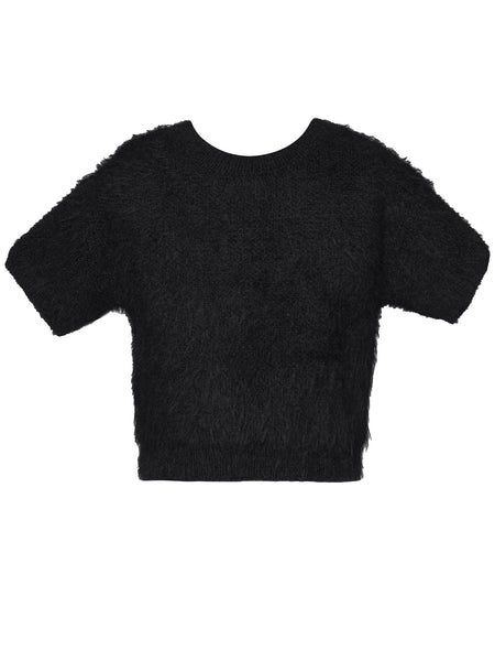 Hannah Banana - Black Shag Sweater