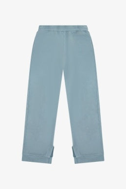 Tenly - COTTON FLEECE SPLIT HEM POCKET PANT-Blue Moon