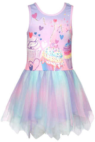 Baby Sara - Cupcake Print Tutu Dress