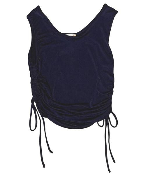 Tweenstyle by Stoopher - Navy Side Ruched Tank
