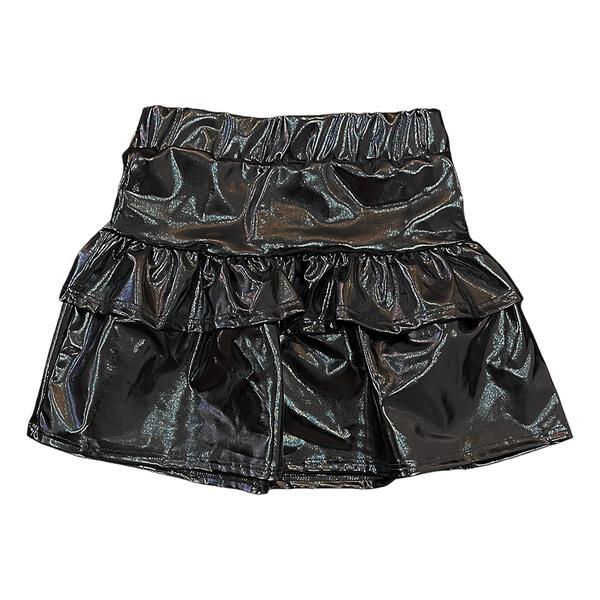 Tweenstyle by Stoopher - Black Metallic Ruffle Skirt