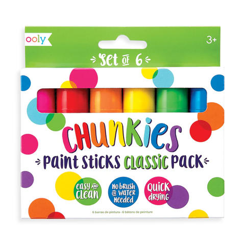 Ooly - chunkies paint sticks - classic pack - set of 6