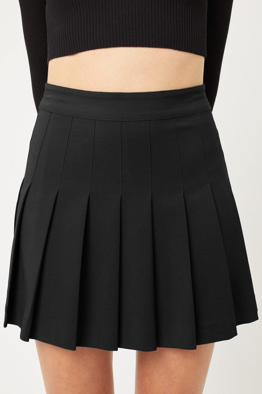 Juniors black outlet pleated skirt