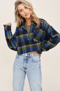 Mimosa - Cropped Plaid Button Down