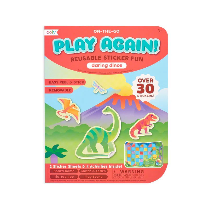 Ooly - play again! mini on-the-go activity kit - daring dinos