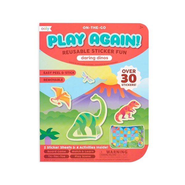Ooly - play again! mini on-the-go activity kit - daring dinos
