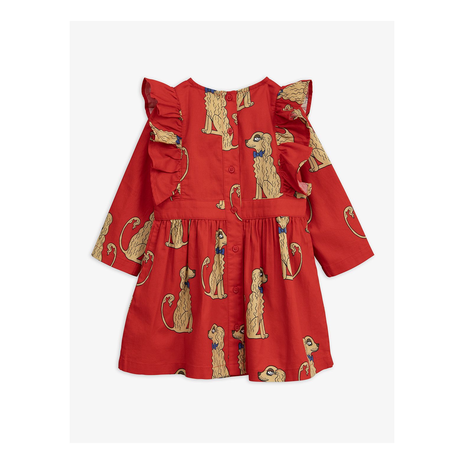 MINI RODINI Spaniel Woven Ruffle Dress – Stoopher Boots