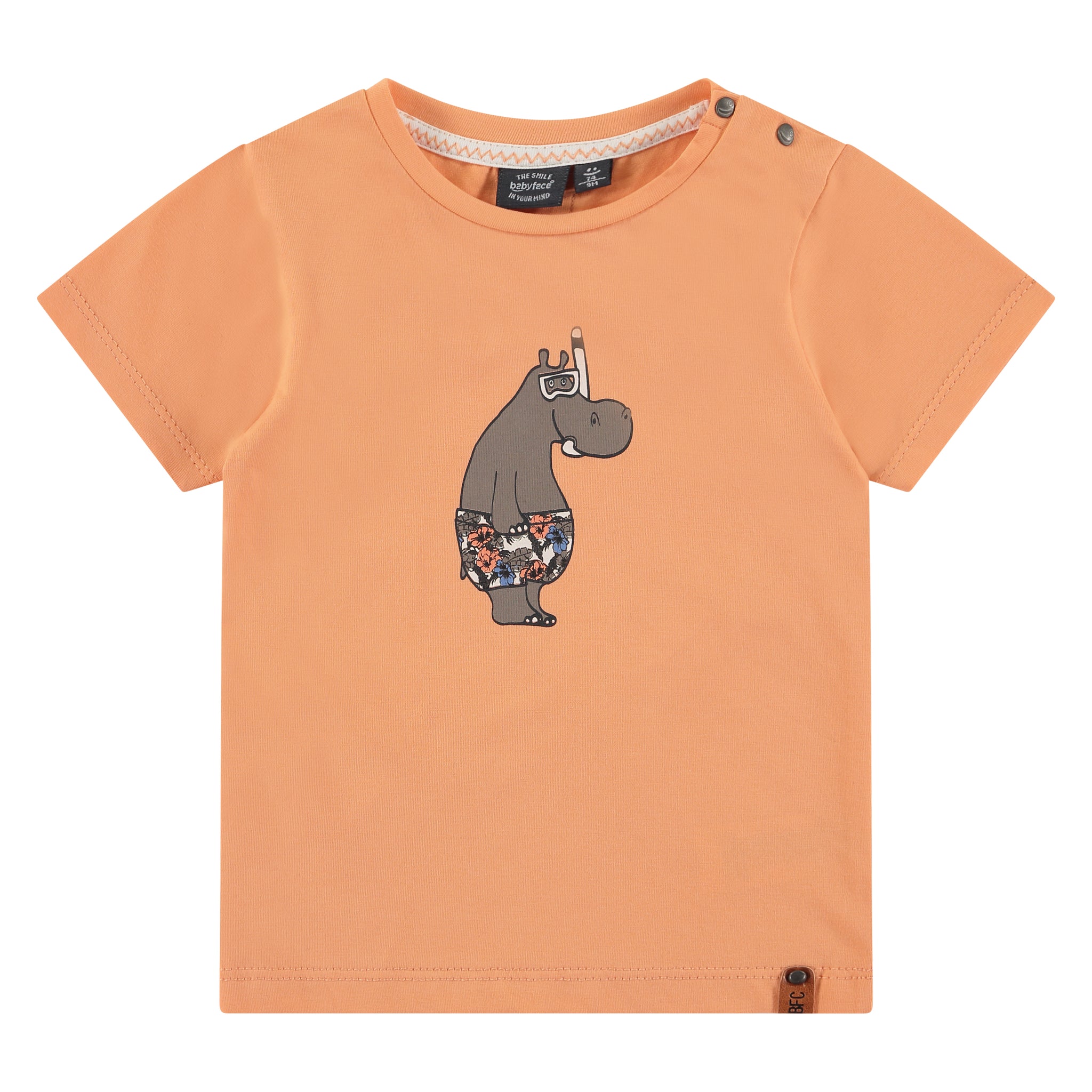 Babyface - Swimming Hippo Tee - Orange