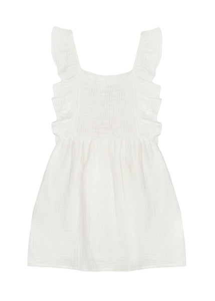 Mabel and Honey - Vivienne Cotton Gauze Dress - White