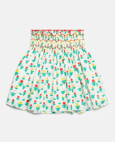 Stella Mccartney Kids - Dreamy Flower Print Smocked Skirt