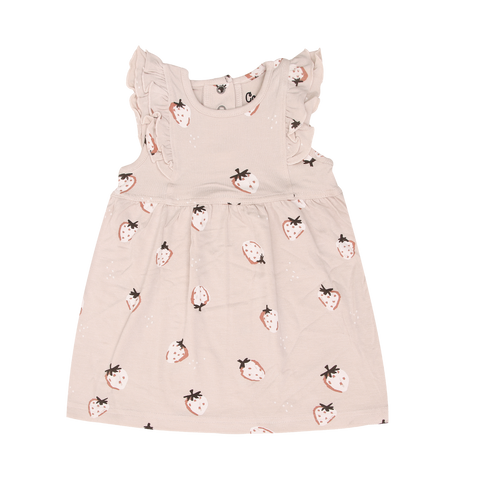 Coccoli - Dusty Pink Strawberry Print Dress